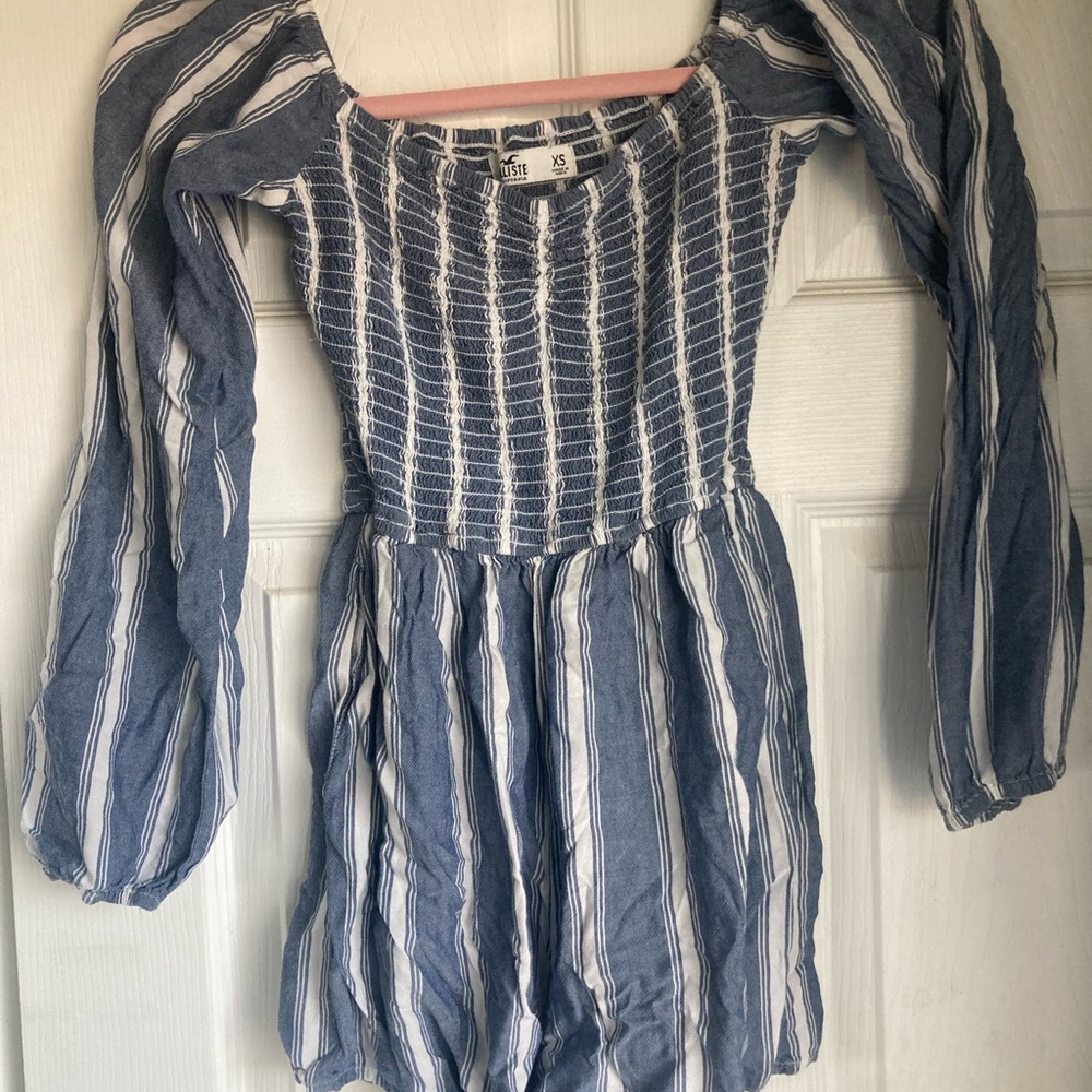 Hollister long sleeve striped dress with stretch